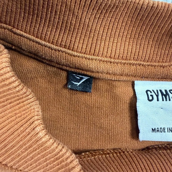 Gymshark Rest Day Essentials Boxy T-Shirt Brown Womens XS Short Sleeve Crop Top - Picture 6 of 9